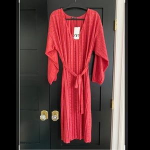 Pink Printed ZARA long sleeve dress